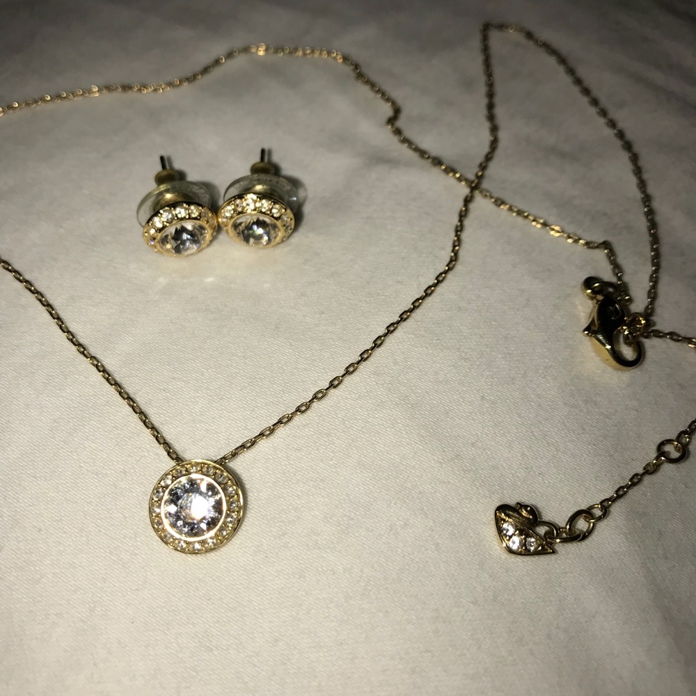 Swarowski Rose Gold Set